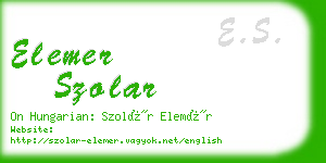 elemer szolar business card